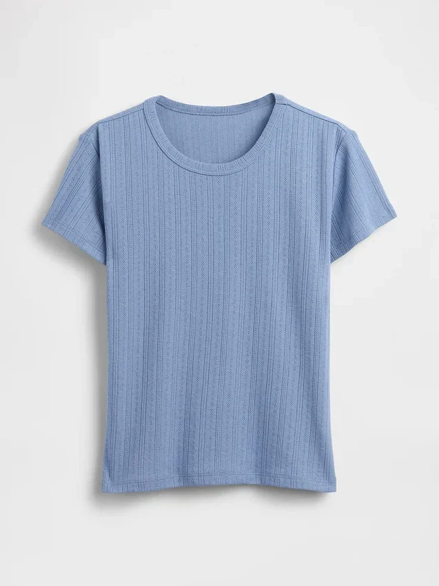Camiseta de pijama de punto calado