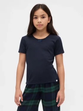 Camiseta de pijama infantil de punto calado reciclado
