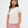 Camiseta de pijama infantil de punto calado reciclado