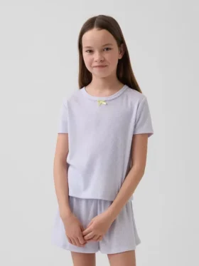 Camiseta de pijama infantil de punto calado reciclado
