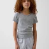Camiseta de pijama infantil de punto calado reciclado