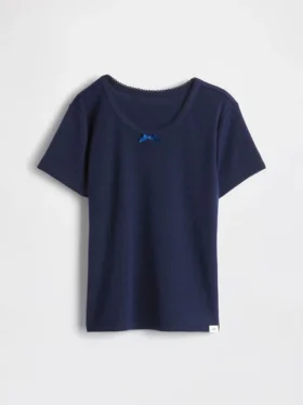 Camiseta de pijama infantil de punto calado reciclado