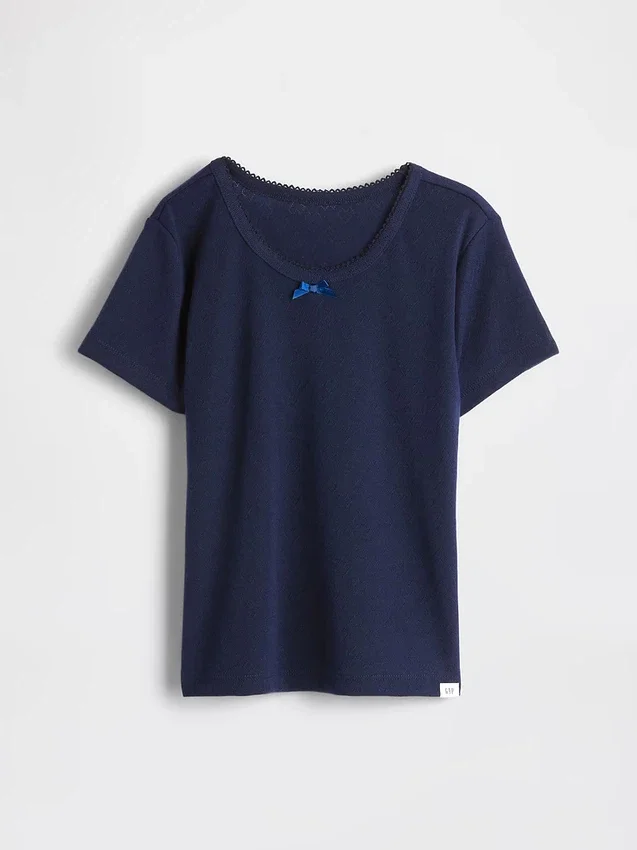 Camiseta de pijama infantil de punto calado reciclado