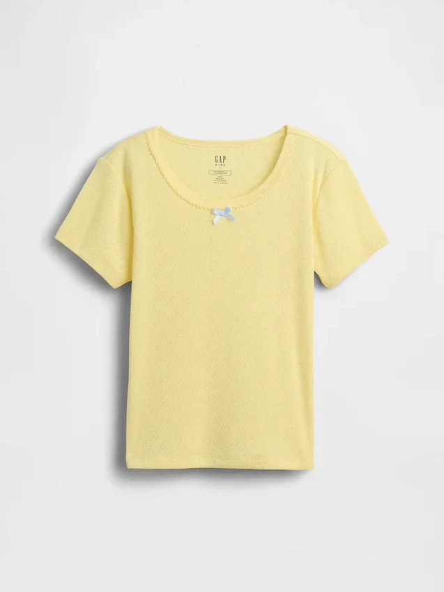 Camiseta de pijama infantil de punto calado reciclado