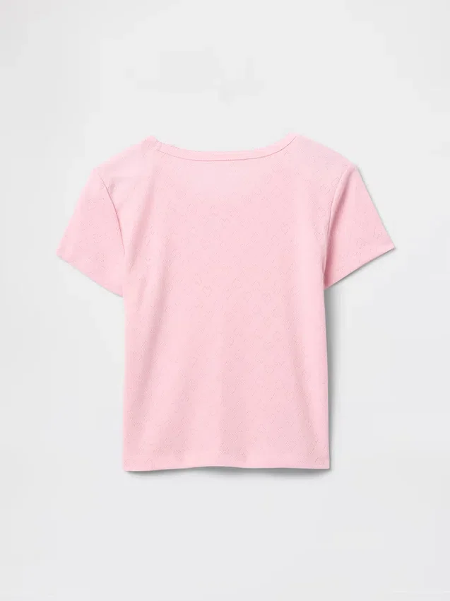 Camiseta de pijama infantil de punto calado reciclado