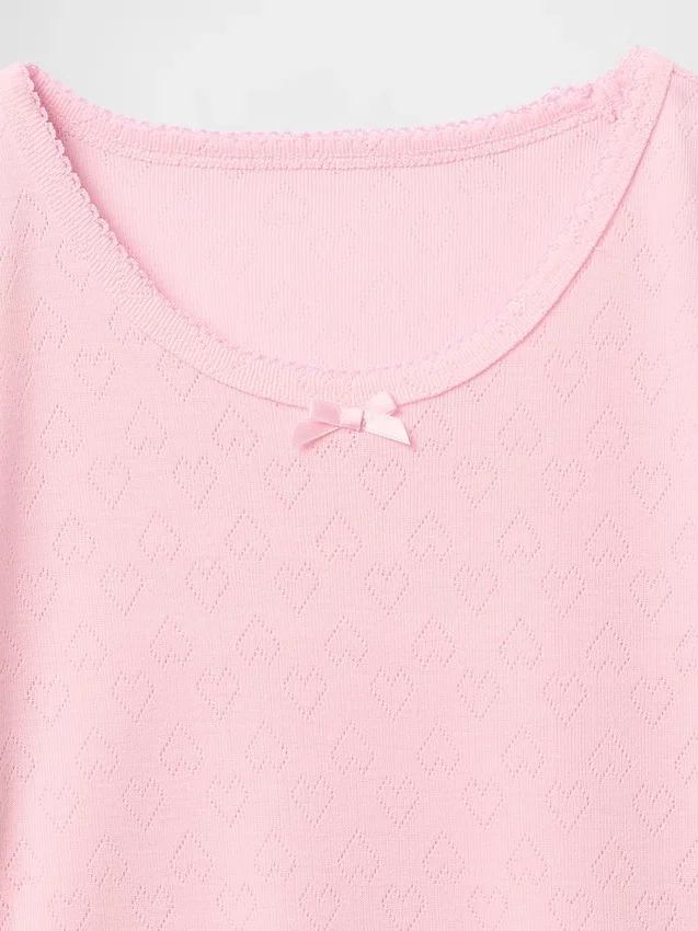 Camiseta de pijama infantil de punto calado reciclado