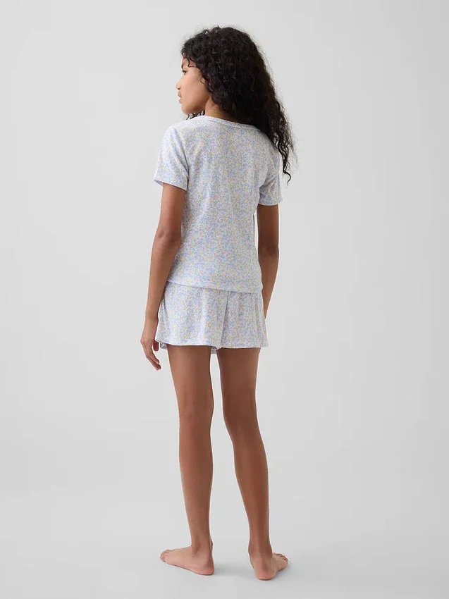 Camiseta de pijama infantil de punto calado reciclado