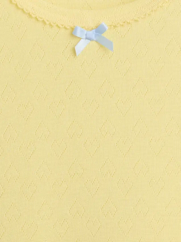Camiseta de pijama infantil de punto calado reciclado