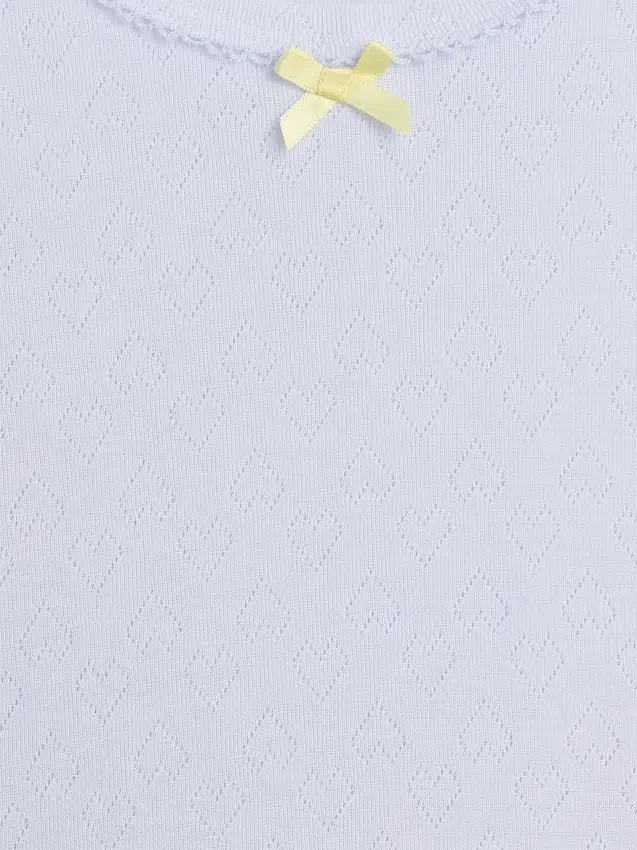 Camiseta de pijama infantil de punto calado reciclado