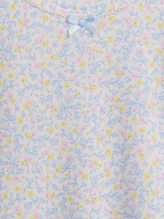 Camiseta de pijama infantil de punto calado reciclado