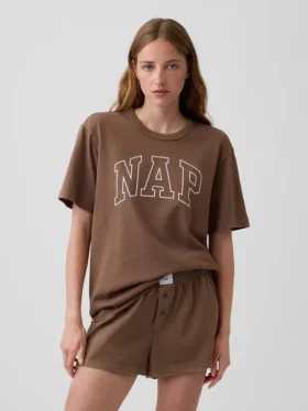 Camiseta de pijama oversize con logotipo «Nap»