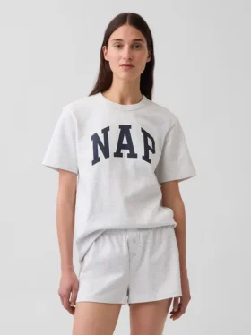 Camiseta de pijama oversize con logotipo «Nap»