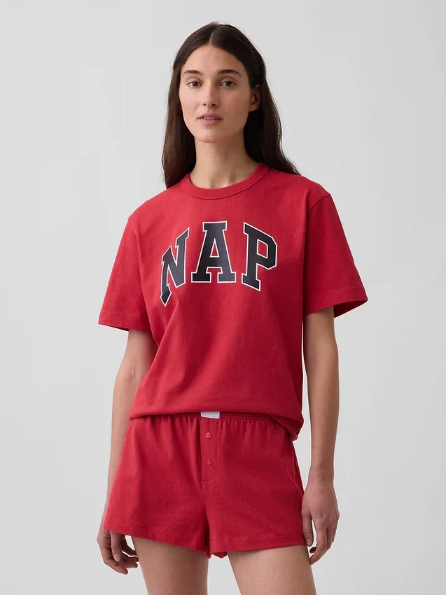 Camiseta de pijama oversize con logotipo «Nap»