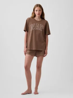 Camiseta de pijama oversize con logotipo «Nap»