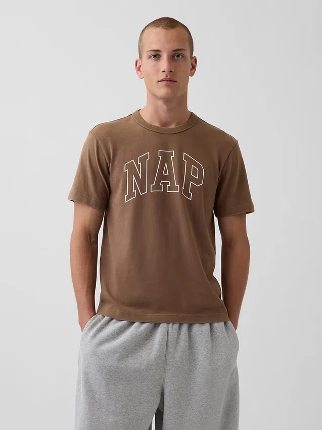 Camiseta de pijama oversize con logotipo «Nap»