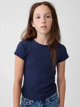Camiseta de punto acanalado para niños