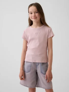 Camiseta de punto acanalado para niños