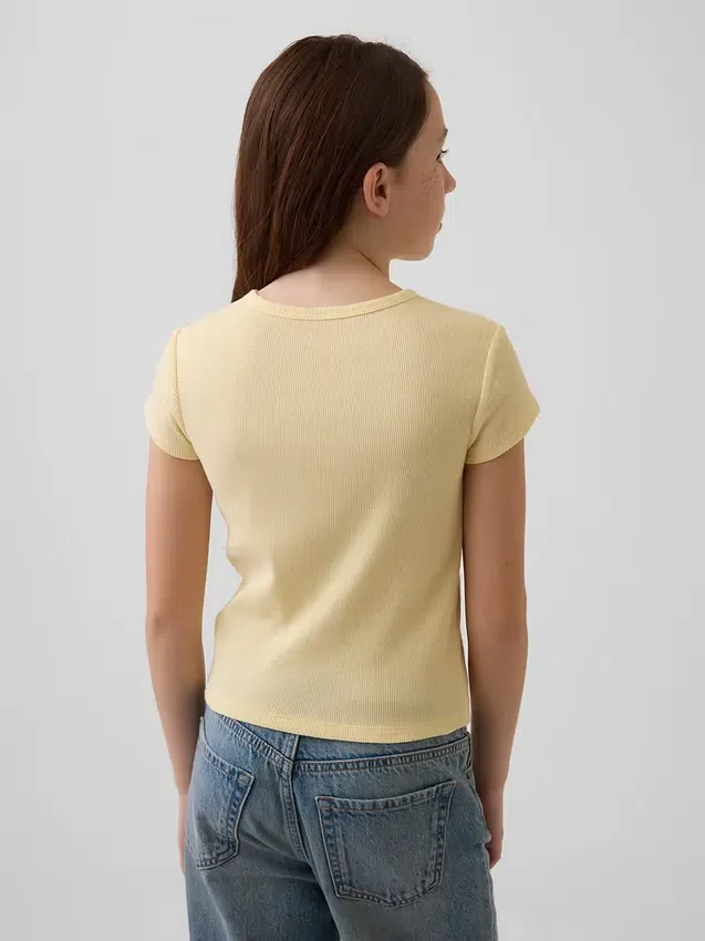 Camiseta de punto acanalado para niños