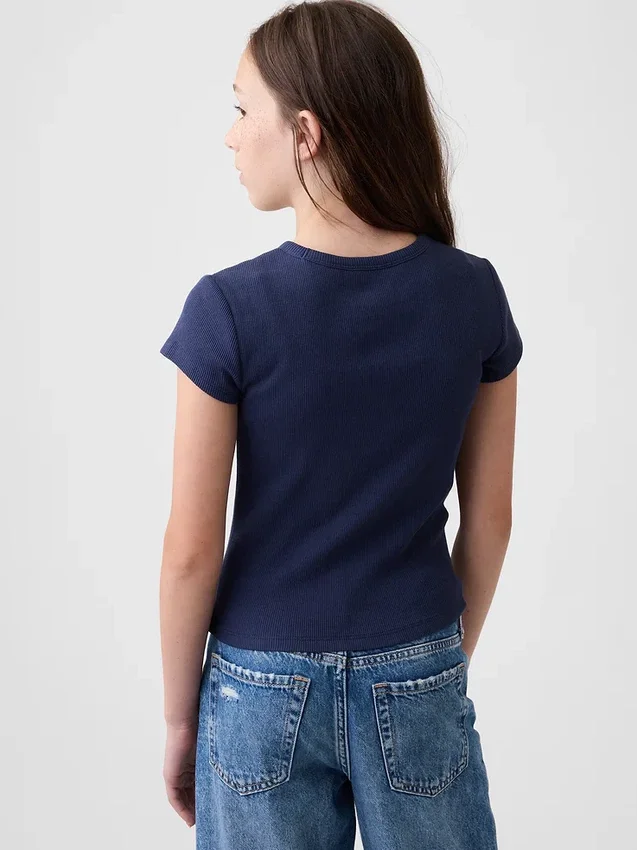 Camiseta de punto acanalado para niños