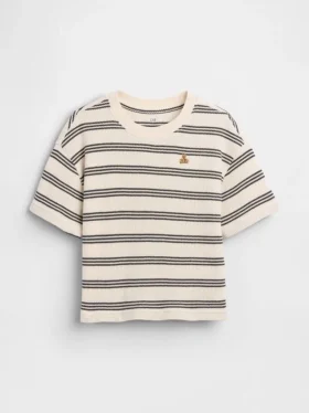 Camiseta de punto de panal para bebés y niños pequeños