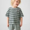 Camiseta de punto de panal para bebés y niños pequeños