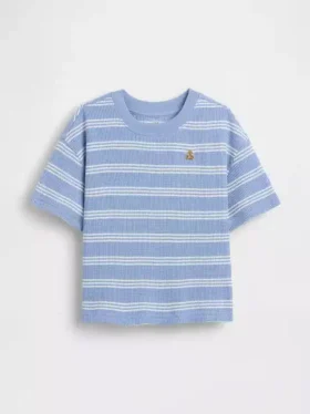 Camiseta de punto de panal para bebés y niños pequeños
