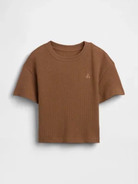 Camiseta de punto de panal para bebés y niños pequeños