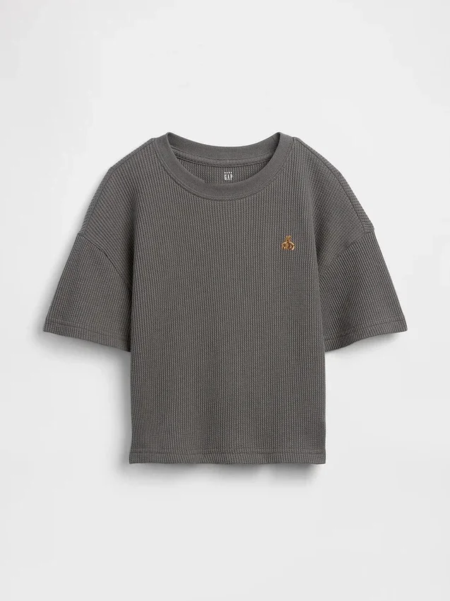 Camiseta de punto de panal para bebés y niños pequeños
