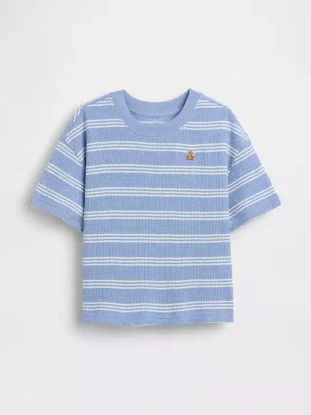 Camiseta de punto de panal para bebés y niños pequeños