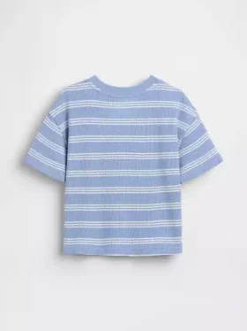 Camiseta de punto de panal para bebés y niños pequeños