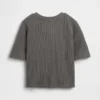 Camiseta de punto de panal para bebés y niños pequeños