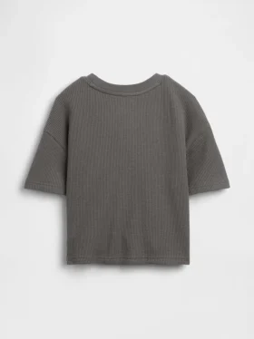 Camiseta de punto de panal para bebés y niños pequeños