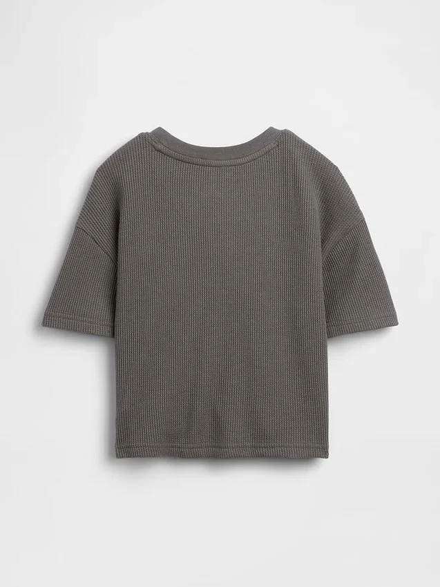Camiseta de punto de panal para bebés y niños pequeños