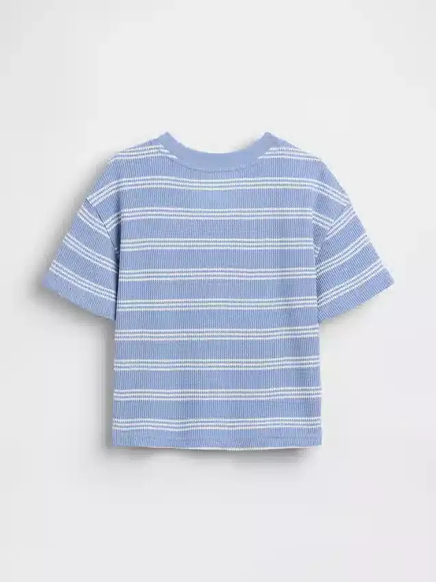 Camiseta de punto de panal para bebés y niños pequeños