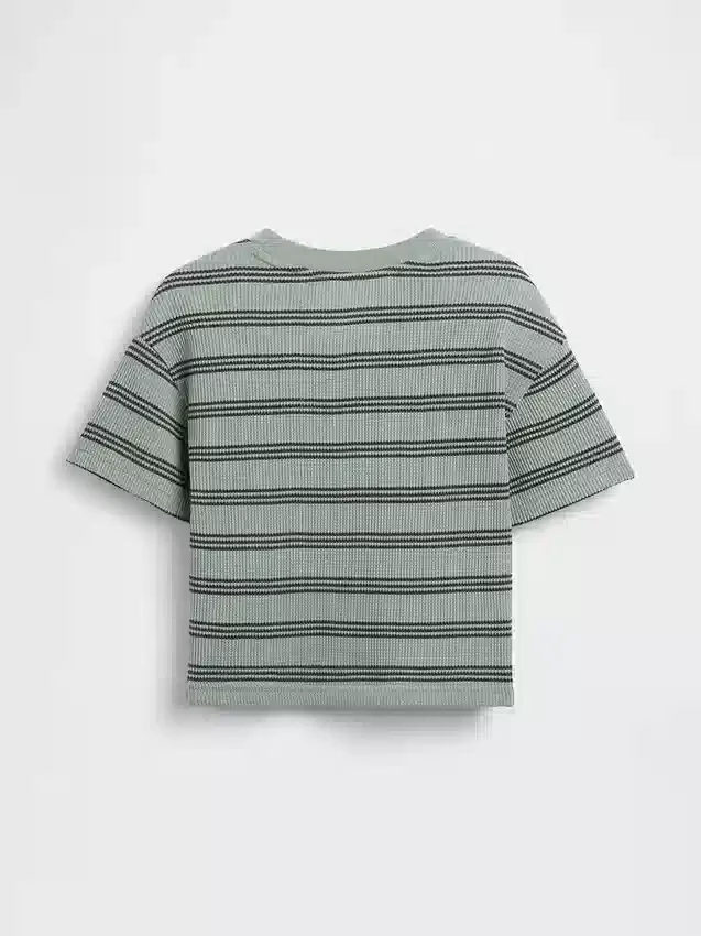 Camiseta de punto de panal para bebés y niños pequeños