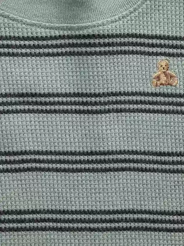 Camiseta de punto de panal para bebés y niños pequeños