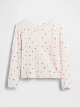 Camiseta de punto pointelle para bebés y niños pequeños