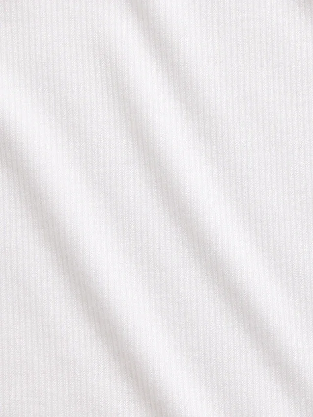 Camiseta de tirantes de pijama con ribete de encaje y canalé fino