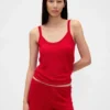 Camiseta de tirantes de pijama ligera de punto «CashSoft» con diseño de corazones en punto «pointelle»