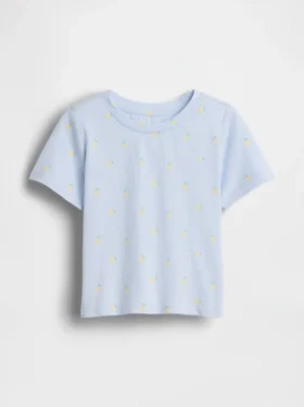 Camiseta estampada combinable para bebés y niños pequeños