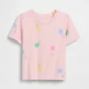 Camiseta estampada combinable para bebés y niños pequeños