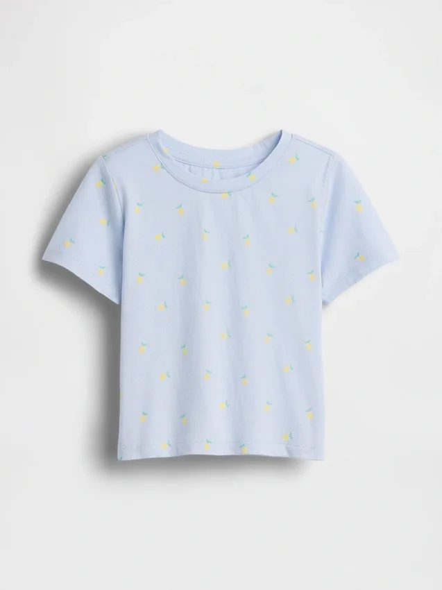 Camiseta estampada combinable para bebés y niños pequeños