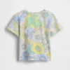 Camiseta estampada combinable para bebés y niños pequeños