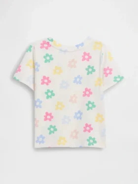 Camiseta estampada combinable para bebés y niños pequeños