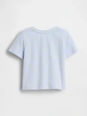 Camiseta estampada combinable para bebés y niños pequeños