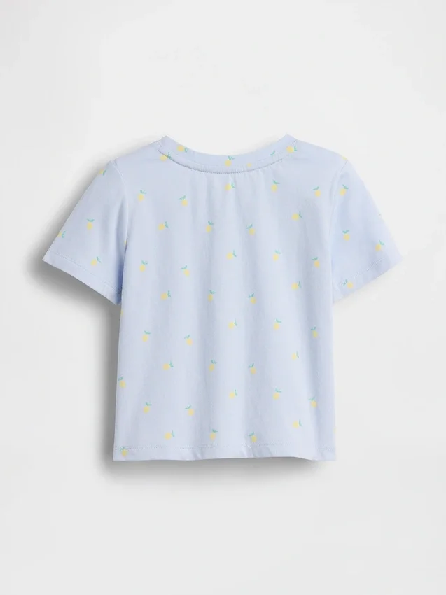 Camiseta estampada combinable para bebés y niños pequeños