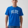 Camiseta «Get Blue» con logotipo y corte holgado