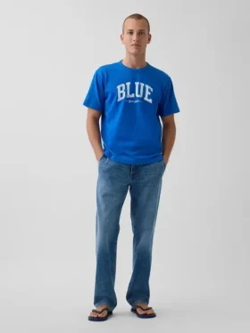 Camiseta «Get Blue» con logotipo y corte holgado