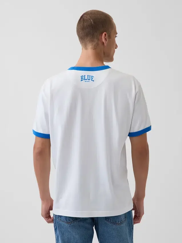 Camiseta «Get Blue» con logotipo y corte holgado