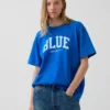 Camiseta «Get Blue» con logotipo y corte holgado